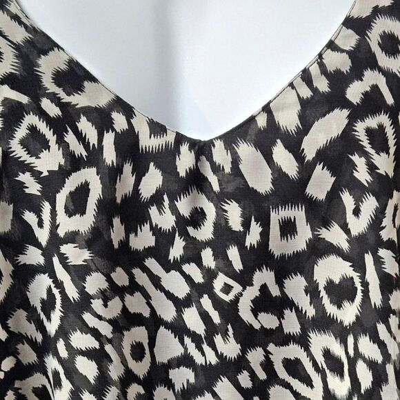 INDIAN TROPICAL FASHION Women's Sleeveless Ruffle Leopard Print Jumpsuit L/XL - Picture 4 of 14